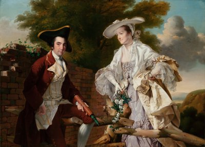 Retrato de Peter Perez Burdett y su primera esposa Hannah de Joseph Wright of Derby