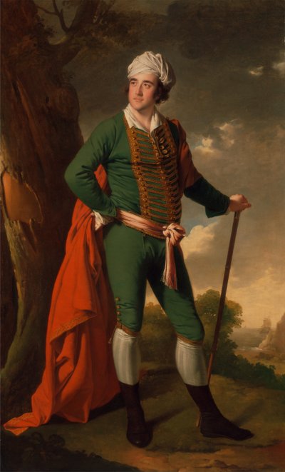 Retrato de un hombre, conocido como el "Capitán Indio" de Joseph Wright of Derby