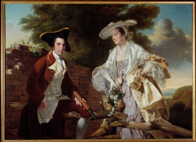 Retrato del cartógrafo Peter Perez Burdett (1735-1793) y su esposa Hannah de Joseph Wright of Derby