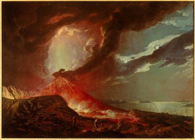 La erupción del Vesubio con islas en la Bahía de Nápoles en 1776 de Joseph Wright of Derby