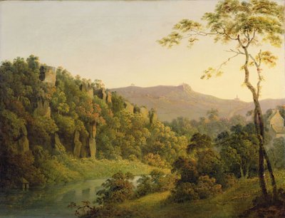 Vista en Matlock Dale, mirando hacia el escarpe de Black Rock de Joseph Wright of Derby