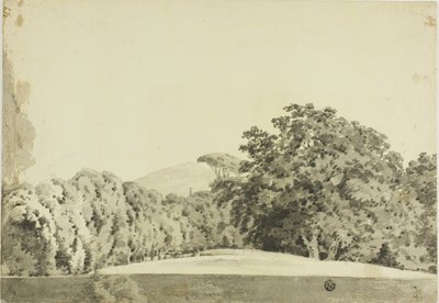 Paisaje arbolado de Joseph Wright of Derby