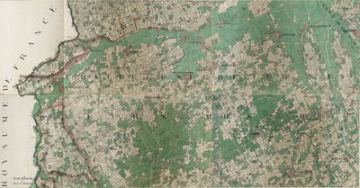 Inglés:  Mapa de Stavele - Roesbrugge-Haringe (Stavele), Bélgica por Joseph de Ferraris (1726 - 1814) de Joseph de Ferraris