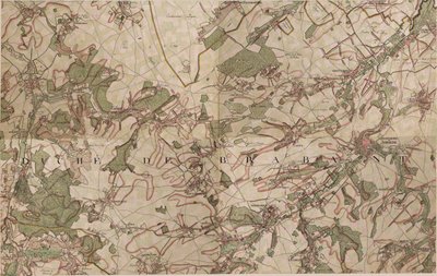 Mapa de Jodoigne de Joseph de Ferraris