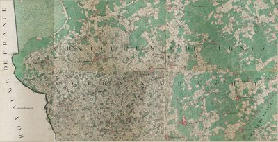 Mapa de Loo - Lo, Bélgica por Joseph de Ferraris (1726 - 1814) de Joseph de Ferraris