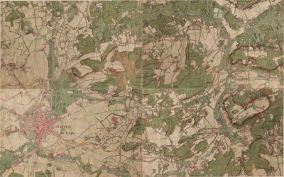 Mapa de Loven ou Louvain - Leuven de Joseph de Ferraris