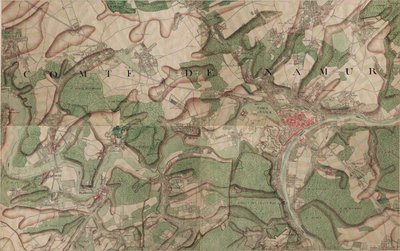 Mapa de Namur de Joseph de Ferraris