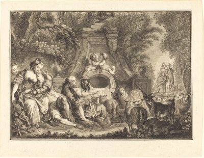 Placeres del campo de Joseph de Longueil after Charles Eisen