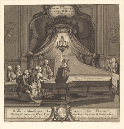 El concierto mecánico de Joseph de Longueil after Charles Eisen