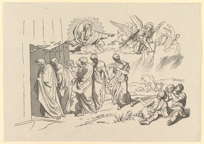 Dios Llama a Noé y su Familia al Arca de Joseph von Fuhrich