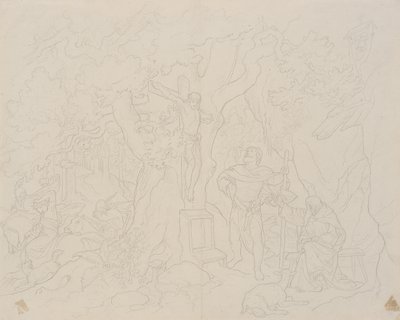 Escena de la Leyenda de Cristóbal de Joseph von Fuhrich