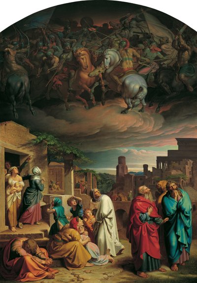Visión de los habitantes de Jerusalén antes de la conquista de la ciudad por Antíoco IV Epífanes de Joseph von Fuhrich