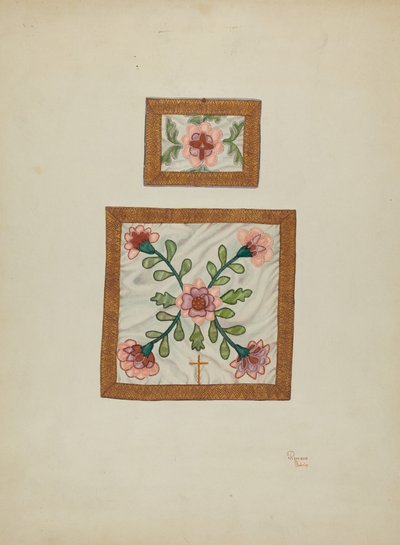 Bursa y velo de cáliz, c. 1940 de Josephine C. Romano