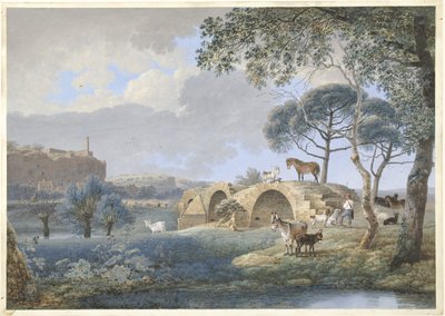 Vista de Tours (título en el objeto) de Josephus Augustus Knip (signed by artist)