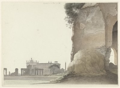 La basílica de San Juan de Letrán, con el templo de Minerva Médica en primer plano
La iglesia de San Giovanni in Laterano, con el templo de Minerva Medica en primer plano a la derecha, en Roma de Josephus Augustus Knip