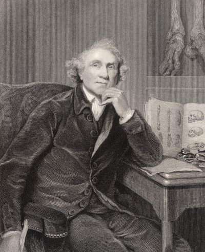 John Hunter, grabado por G.H. Adcock, de 