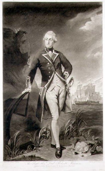 Retrato de Lord Robert Manners (1758-82) Capitán del HMS 