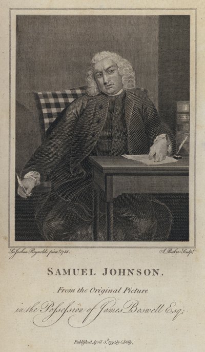Samuel Johnson, escritor y lexicógrafo inglés de Joshua (after) Reynolds