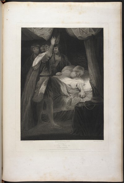 Segunda Parte del Rey Enrique VI acto III escena III- Rey Enrique, Salisbury y Warwick; el Cardenal en la cama de Joshua (after) Reynolds