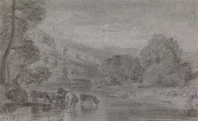 Paisaje con riego de ganado de Joshua Cristall
