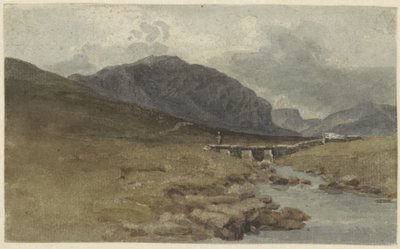 Paisaje cerca de Llyn Ogwen, Caernarvonshire (Gales) de Joshua Cristall