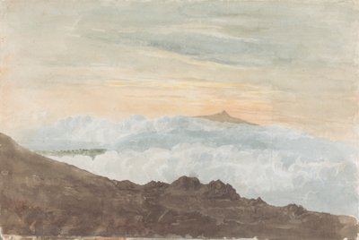 Paisaje montañoso con nubes de Joshua Cristall