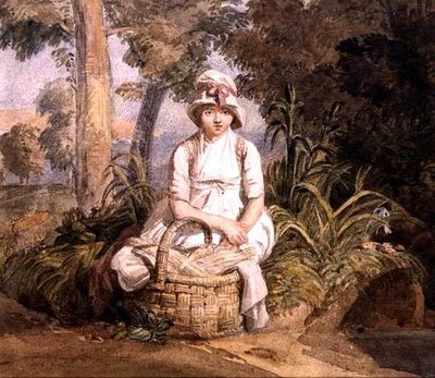 Niña Sentada con Sombrero de Joshua Cristall