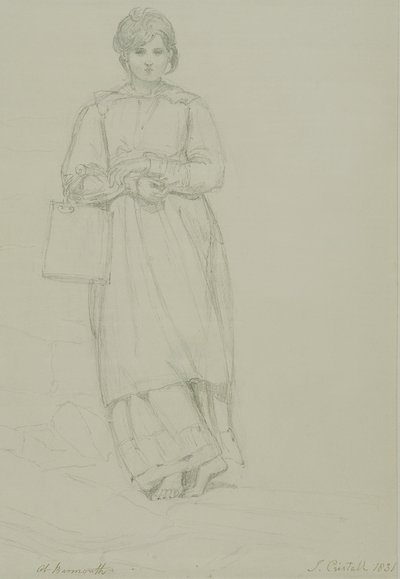 Niña Sosteniendo una Lata de Leche, 1831 de Joshua Cristall