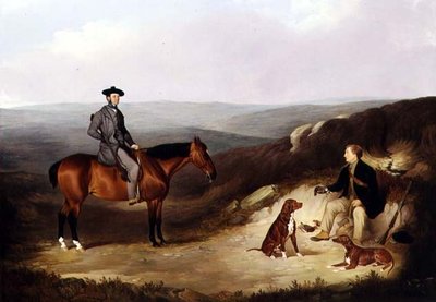 John Kerr Watson montado en un pony de caza con su guardián en los páramos de Yorkshire de Joshua Dalby