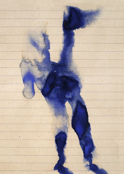 Mancha de tinta azul abstracta de Joshua Hoskins