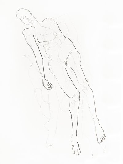 Dibujo de un desnudo sereno de Joshua Hoskins
