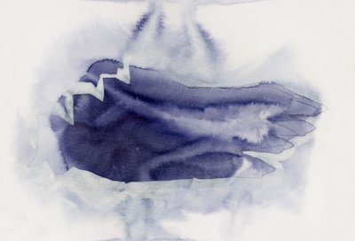 Abstracto en índigo suave de Joshua Hoskins