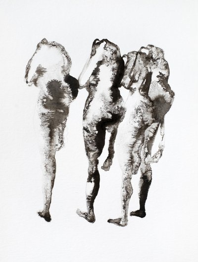 Tres figuras de tinta de Joshua Hoskins