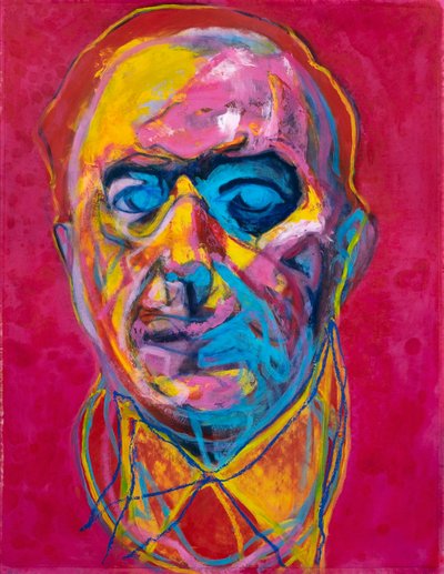 Retrato abstracto y vibrante de un hombre de Joshua Hoskins