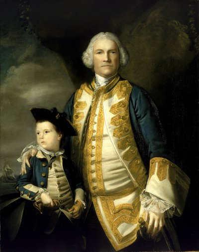 El almirante Francis Holburne (1704-1771) y su hijo, Sir Francis, 4º Barón (1752-1820) de Joshua Reynolds