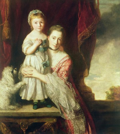 Georgiana, Condesa Spencer con Lady Georgiana Spencer, 1759-61 de Joshua Reynolds