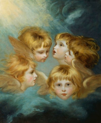 Cabezas de ángeles - Retrato de la señorita Francis Isabel Ker Gorden de Joshua Reynolds