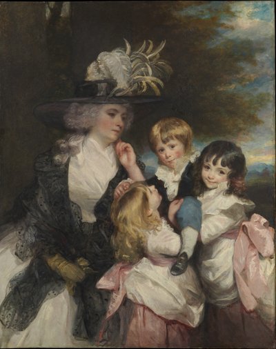 Lady Smith Charlotte Delaval y sus hijos George Henry, Louisa y Charlotte de Joshua Reynolds