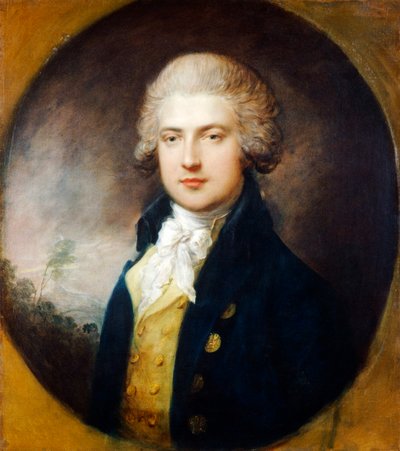 Hombre con librea Príncipe de Gales (óleo sobre lienzo) de Joshua Reynolds