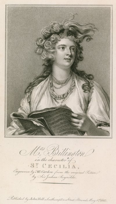 La Sra. Billington en el personaje de Santa Cecilia de Joshua Reynolds