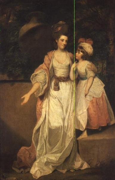 Sra. Thomas Jelf Powis y su hija Catherine de Joshua Reynolds