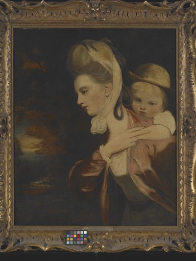 Pick-A-Back (Mrs. Payne Gallaway And Child) (Copia de) (óleo sobre lienzo) de Joshua Reynolds