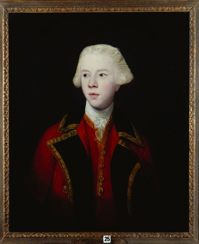 Retrato de George Augustus, 3er Vizconde Howe, medio cuerpo, con el uniforme de la 1ª Guardia de Joshua Reynolds