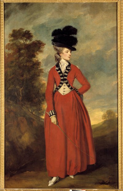Retrato de Lady Worsley. Pintura por Joshua Reynolds (1723-1792), aproximadamente 1776 Dim. 236 x 144 cm Colección privada de Joshua Reynolds