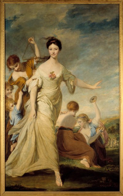 Retrato de Madame Hale como Eufrosina, la Gracia de la Alegría en la mitología griega de Joshua Reynolds