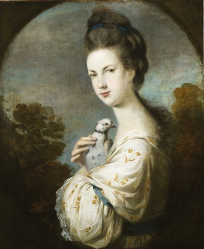 Retrato de Miss Juliet Langton de pie, medio cuerpo, 1764 de Joshua Reynolds