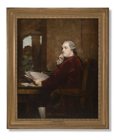 Retrato de William Henry Cavendish Bentinck, 3er Duque de Portland en su escritorio, 1771 de Joshua Reynolds