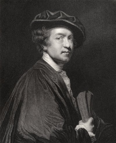 Sir Joshua Reynolds, grabado por J. Cochran, de 