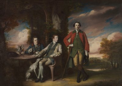 El Honorable Henry Fane con Inigo Jones y Charles Blair, 1761-66 de Joshua Reynolds