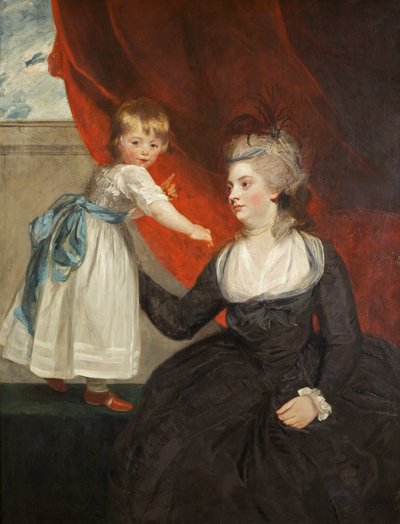 La Honorable Frances Courtenay, Lady Honywood y su Hija de Joshua Reynolds